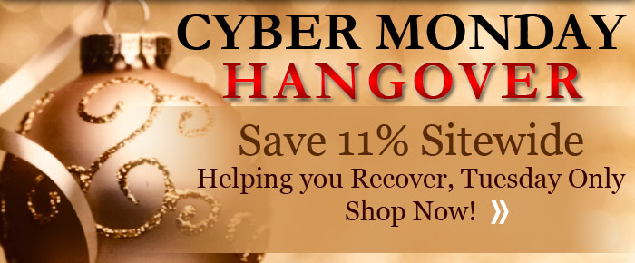 Cyber Hangover Sale - Save 11% all day!