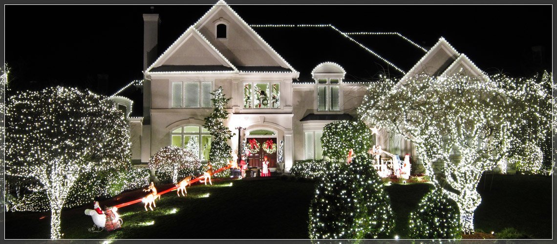 4 ft. 50 warm white led-lit lamp post christmas tree Outdoor Christmas Lights Ideas for the Roof