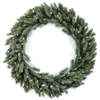 lighted christmas wreath