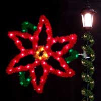 Colorful Christmas pole mounts