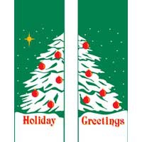 Commercial banners for Christmas or other special occasions.  Outdoor commercial banners