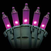 Premium Grade Christmas Mini Lights with Purple Lamps - Whether you are looking for standard or commercial grade mini lite sets
