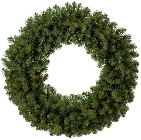 unlit Christmas wreaths