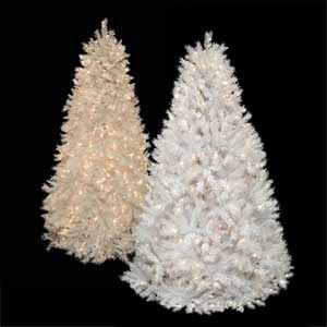 white christmas trees