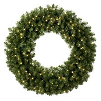 pre lit christmas wreath
