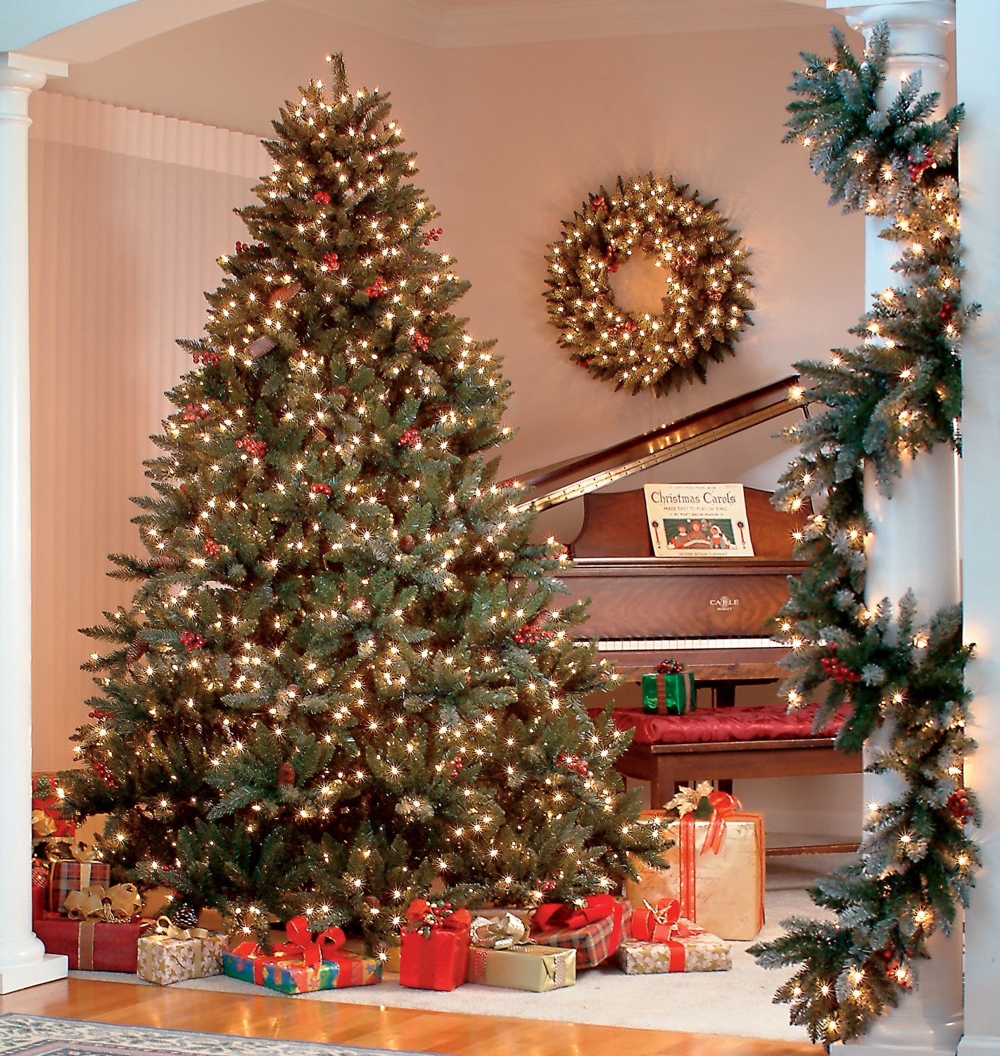 flocked hawthorne prelit tree christmas lights etc flocked hawthorne prelit tree christmas lights etc