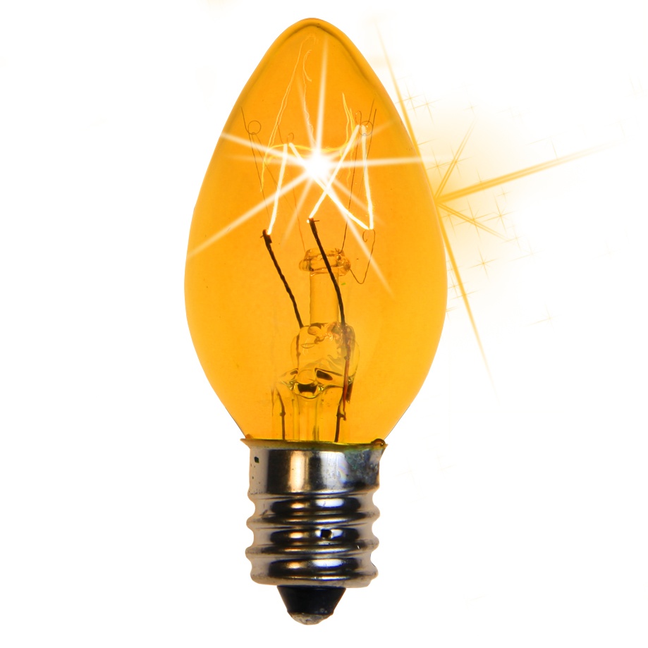 ... Christmas Light Bulb - C7 Twinkle Yellow Christmas Light Bulbs, 7 Watt