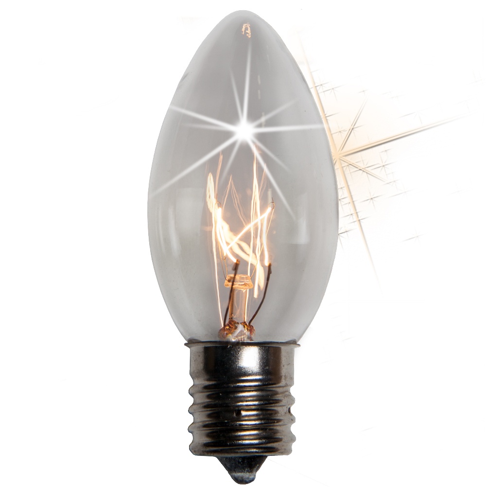 C9 Christmas Light Bulb - C9 Twinkle Clear Christmas Light Bulbs