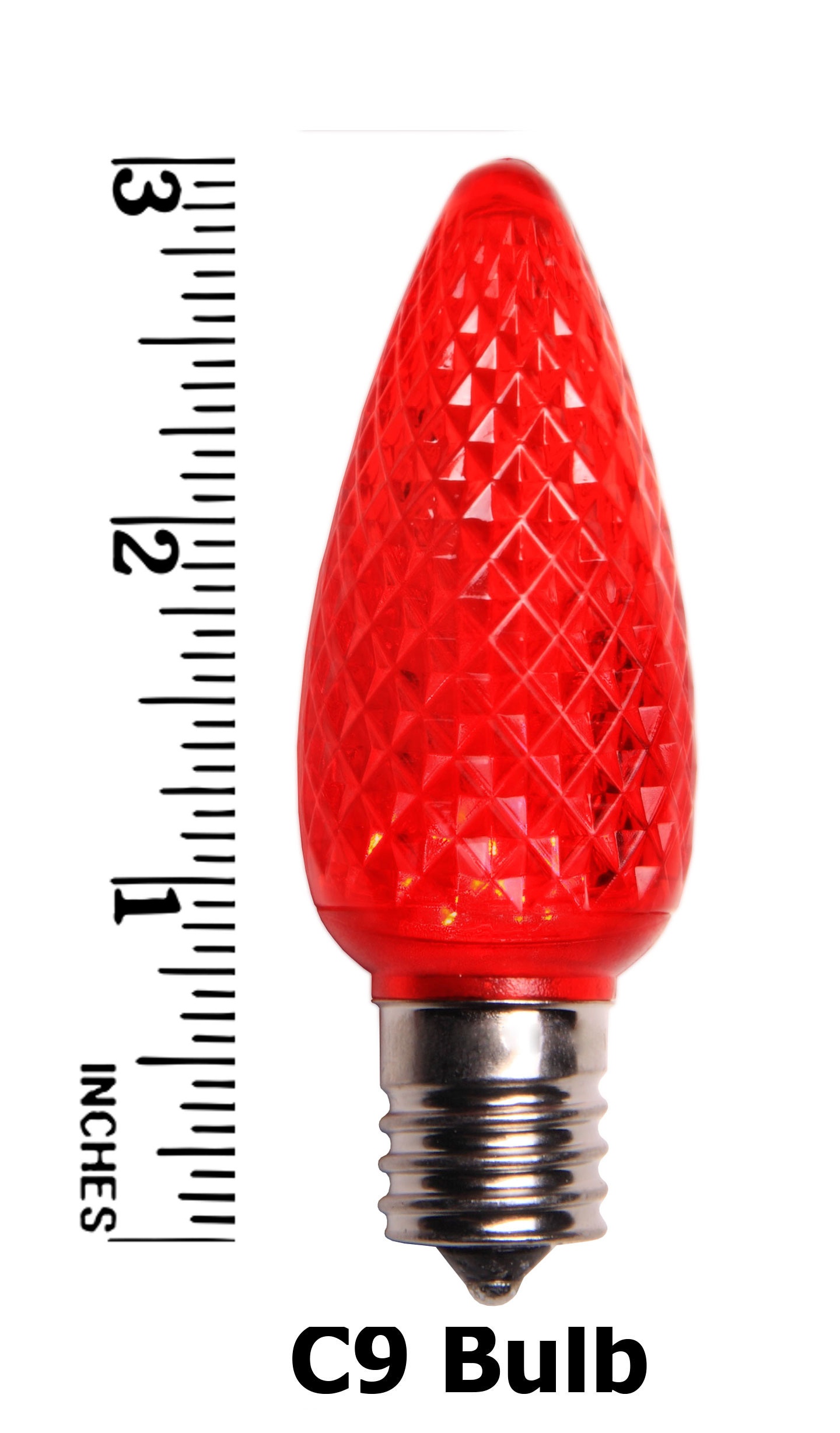 C9 Color Change Red LED Christmas Light Bulbs