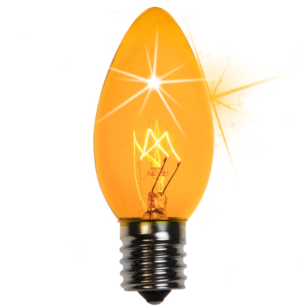 C9 Christmas Light Bulb - C9 Twinkle Yellow Christmas Light Bulbs