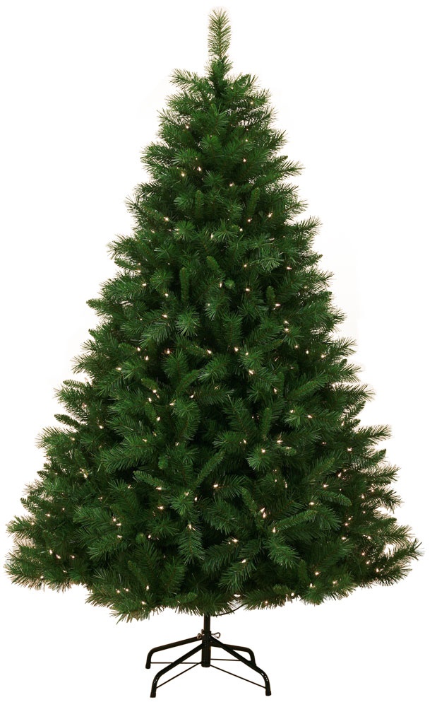 Artificial Christmas Tree Sale - 6.5' Pre-Lit Dunhill Fir LED Tree, 