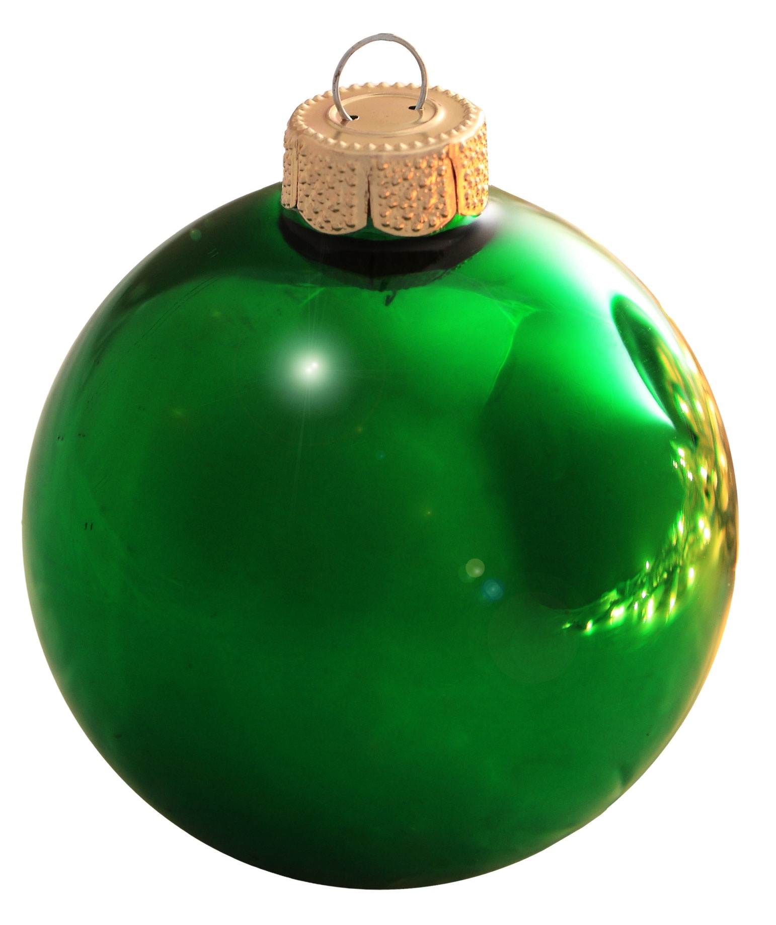 Christmas Decorations - 4.75&amp;quot; Christmas Green Ball Ornament - Shiny Finish