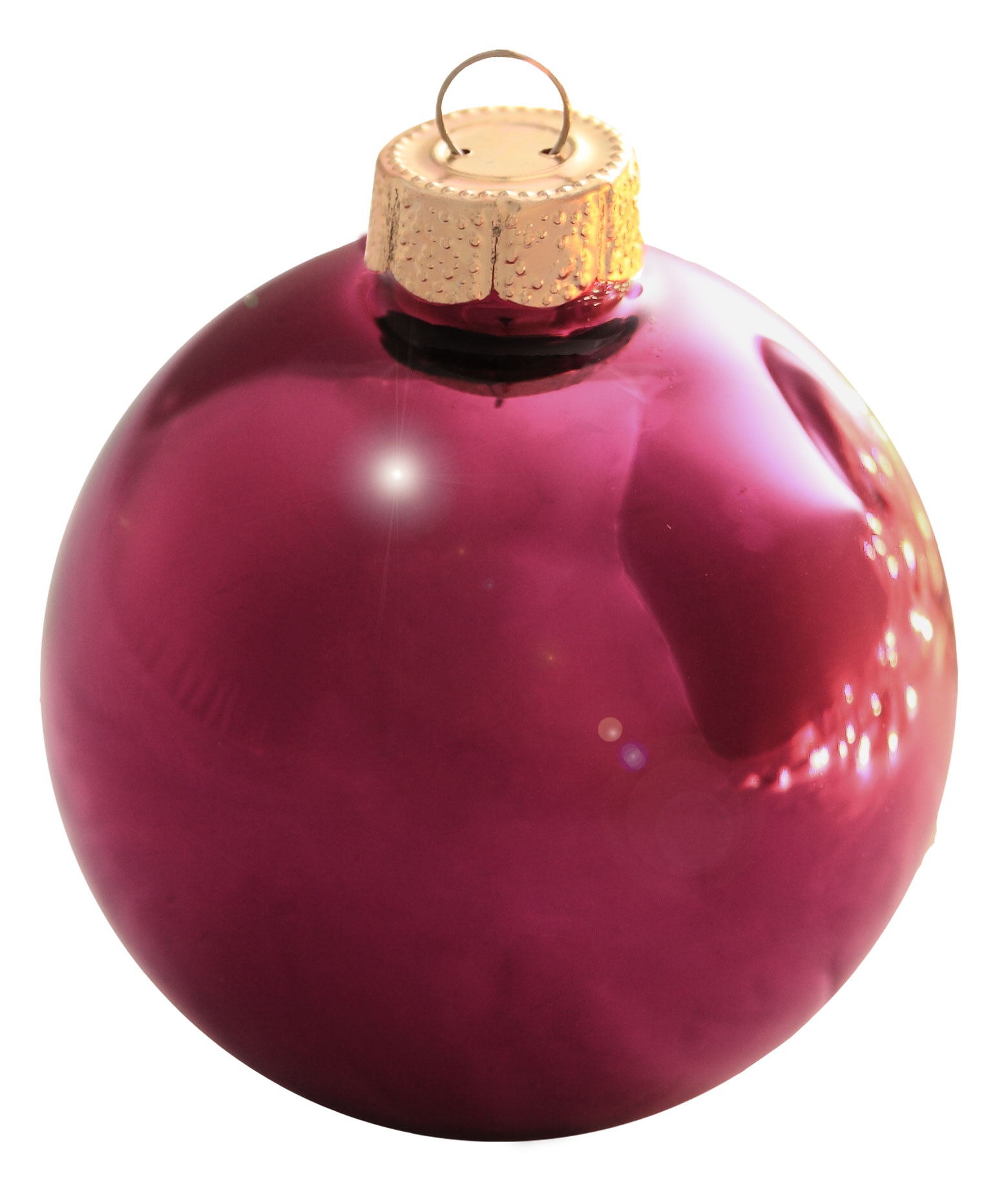 Christmas Decorations - 2.75&quot; Raspberry Ball Ornament - Shiny Finish