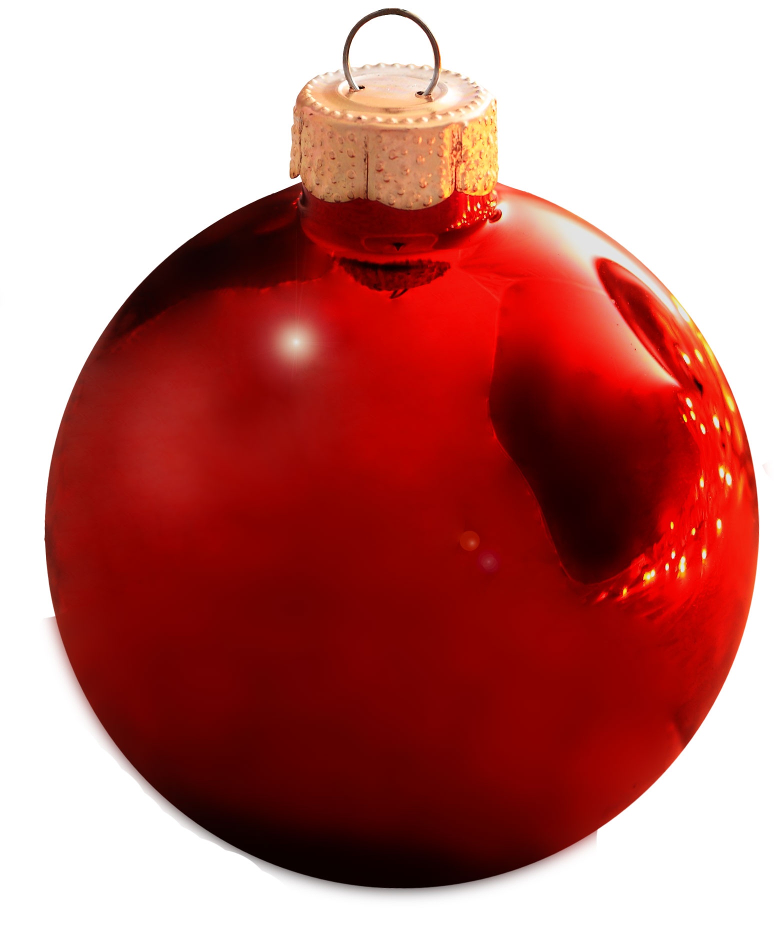 Christmas Decorations  6" Christmas Red Ball Ornament  Shiny Finish