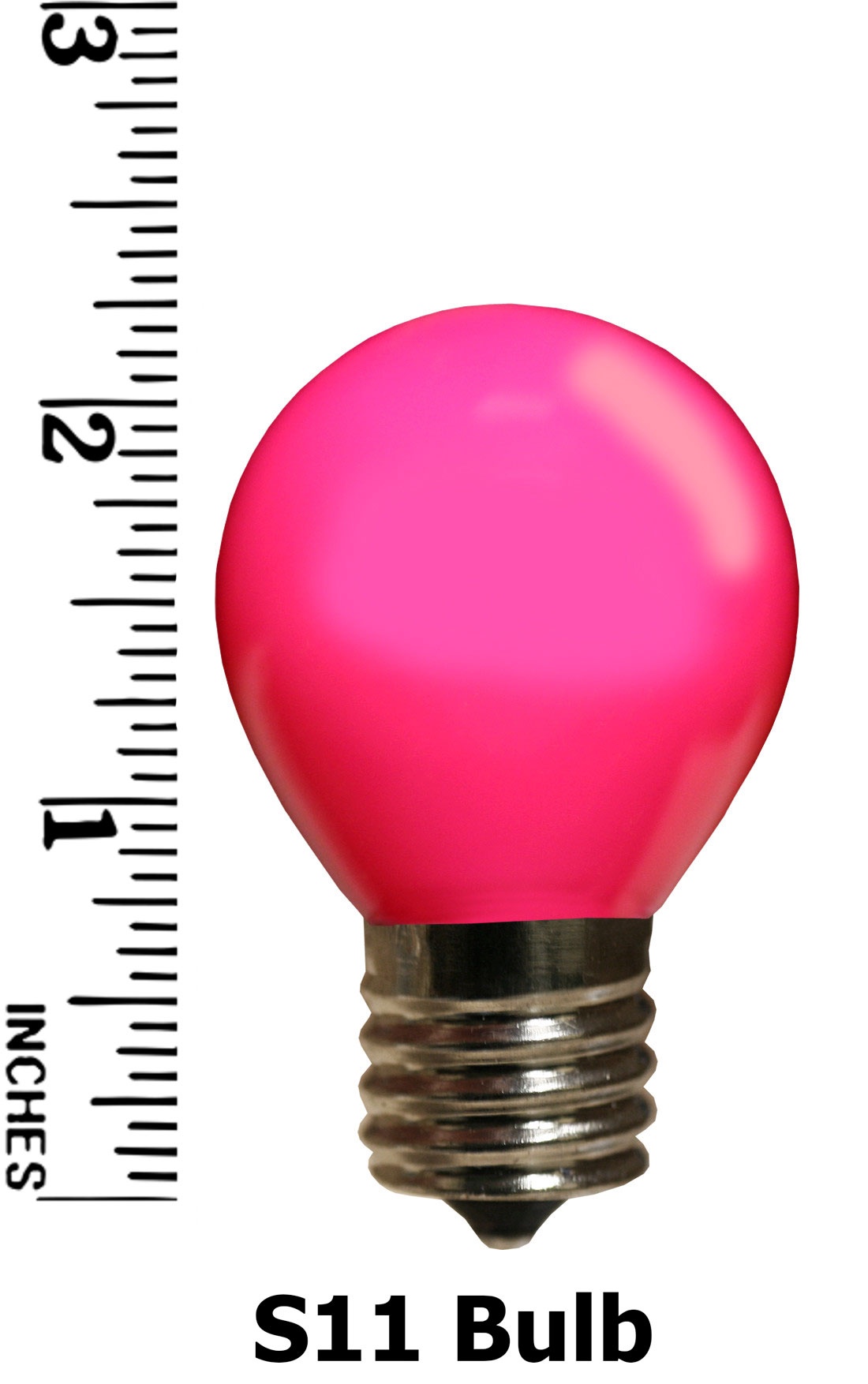 E17 Patio and Party Light Bulbs S11 Opaque Pink, 10 Watt Replacement Bulbs