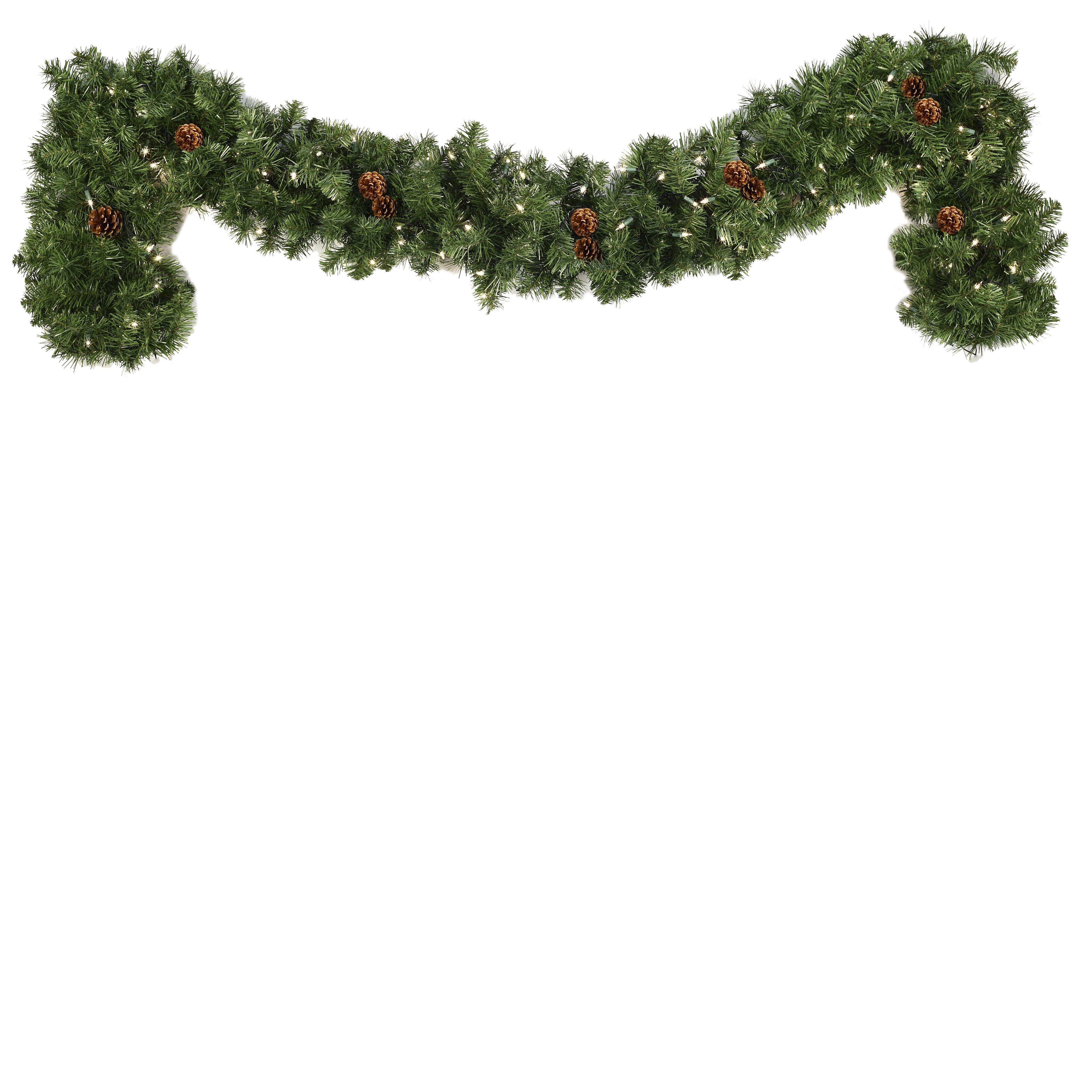 Lighted Christmas Garland - Winchester Fir Prelit Christmas Garland ...