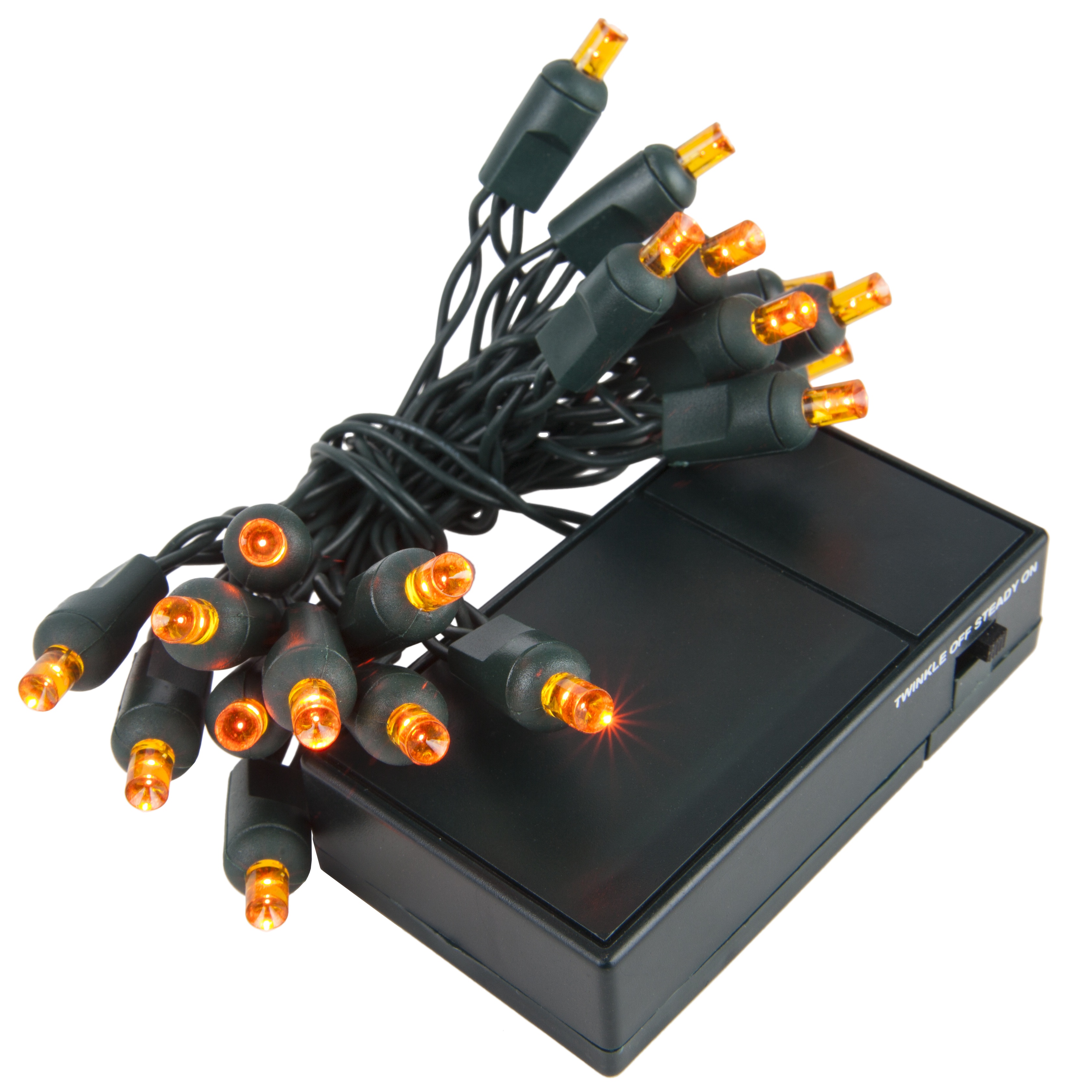 Battery Operated Lights - 20 Amber Battery Operated 5mm LED Christmas ...