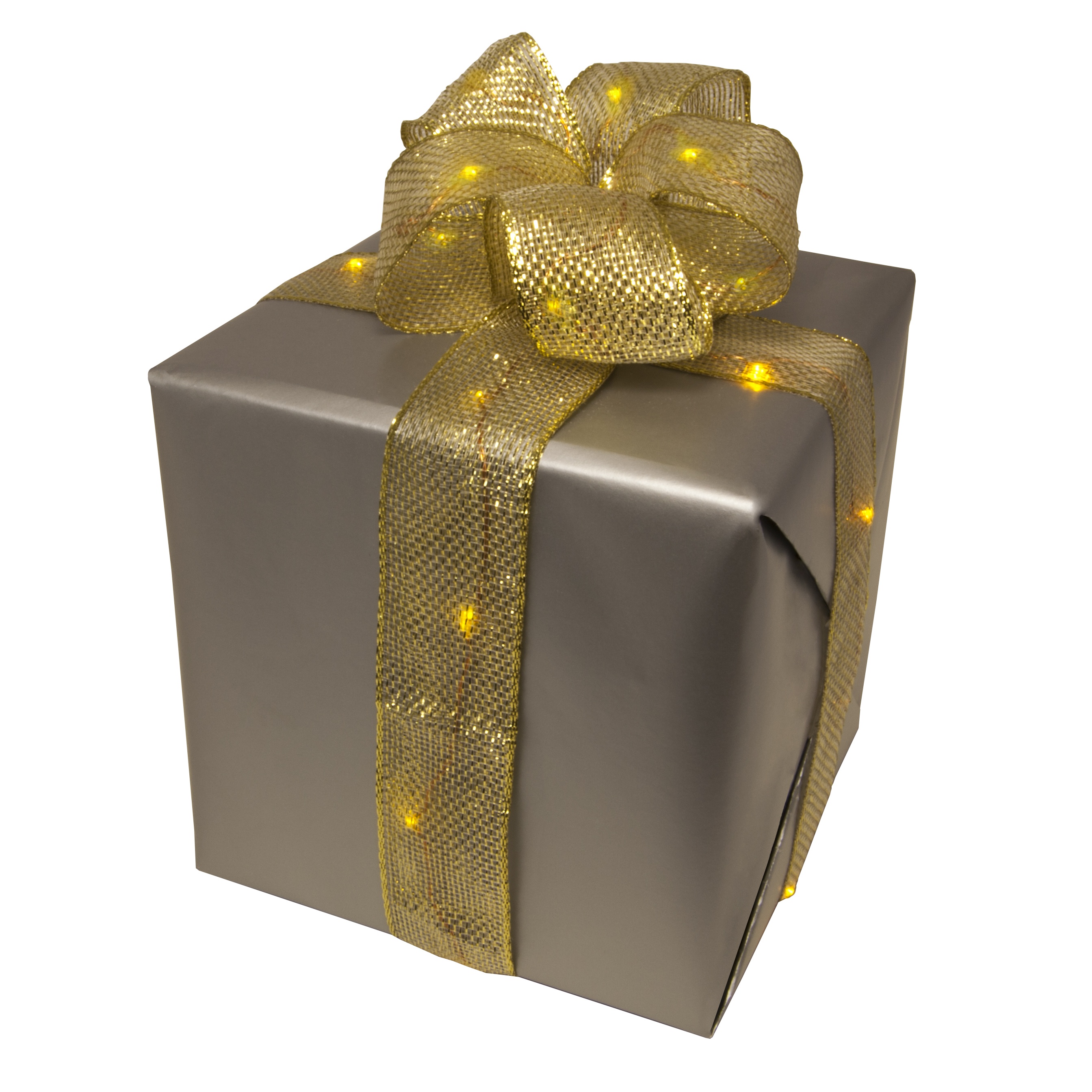 Novelty Lights 35 Gold Battery Operated LED Ribbon Fairy Lights, Gold Wire