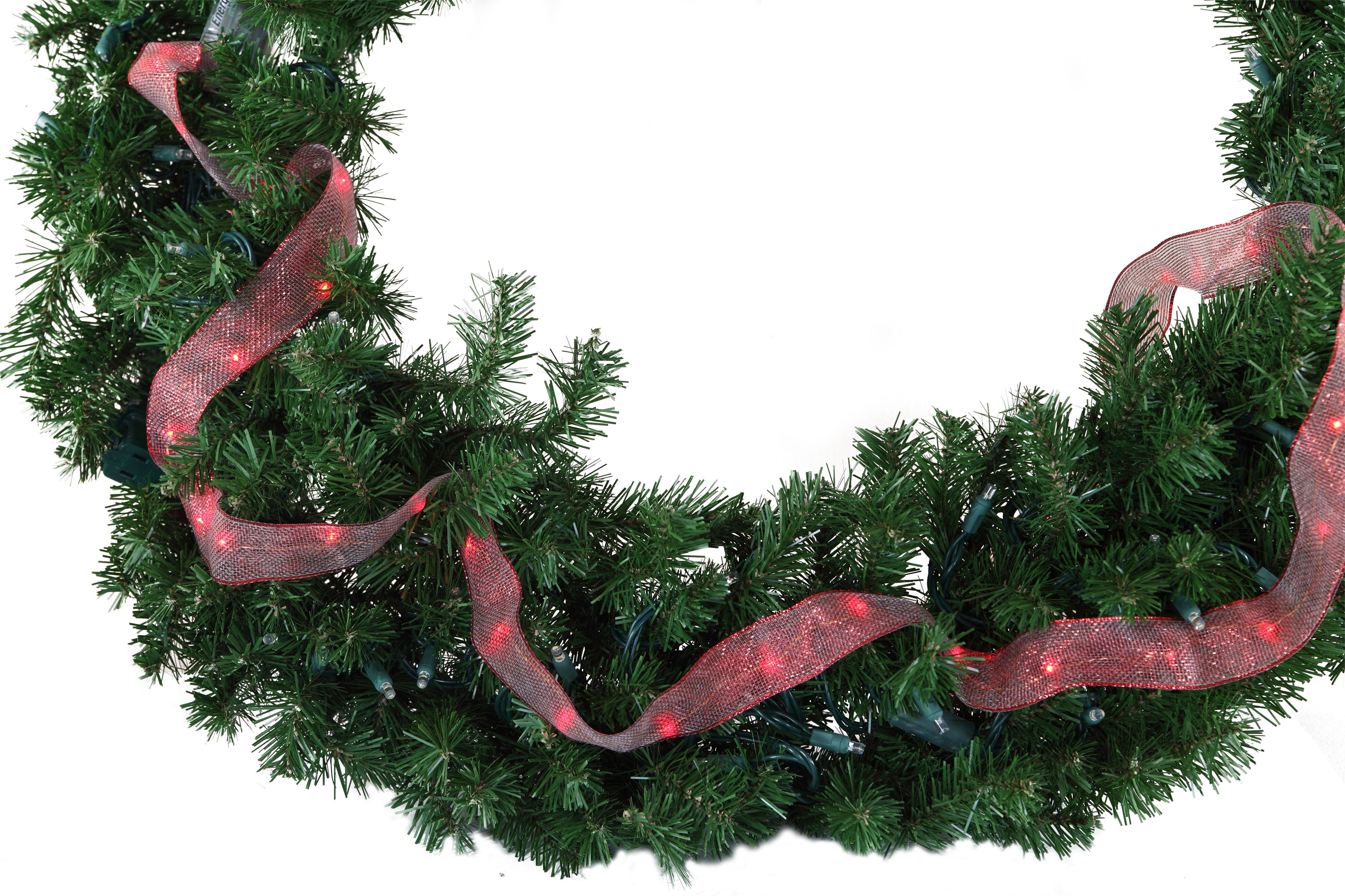 Novelty Lights - 35 Red Battery Operated LED Ribbon Fairy Lights, Red Wire
