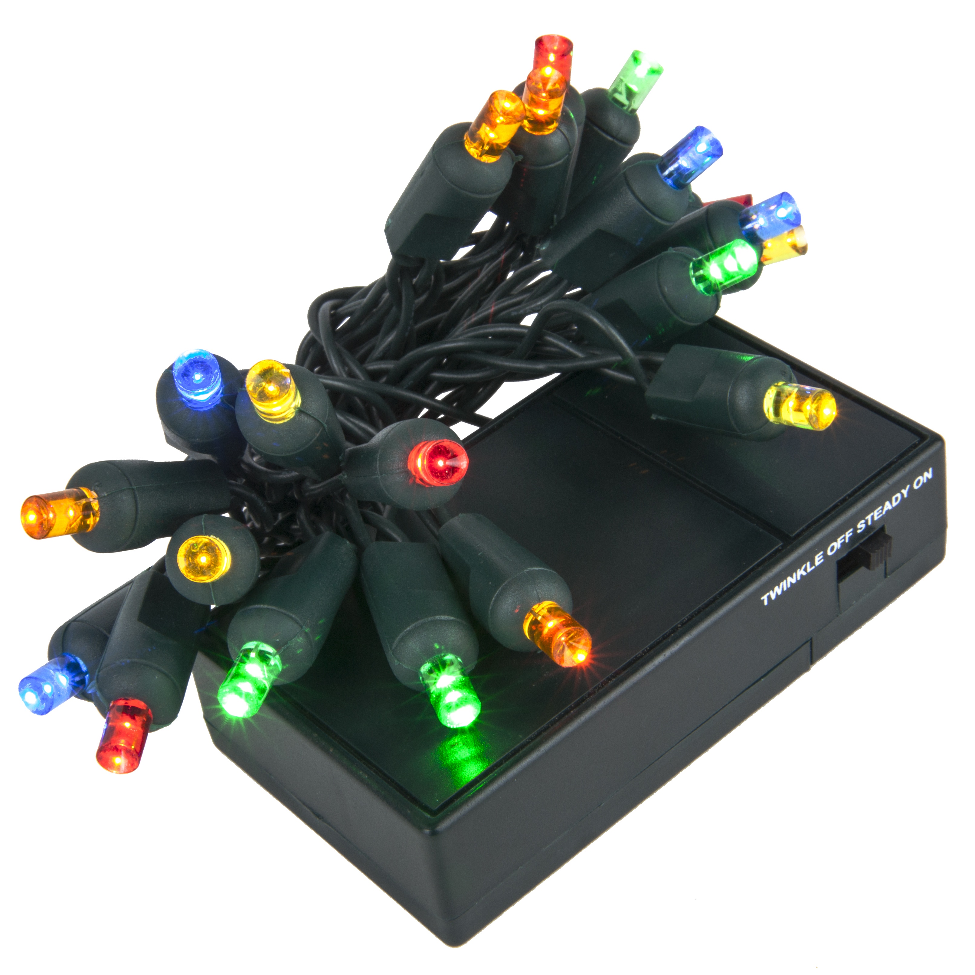 Operated Lights - 20 Multicolor Battery Operated 5mm LED Christmas ...