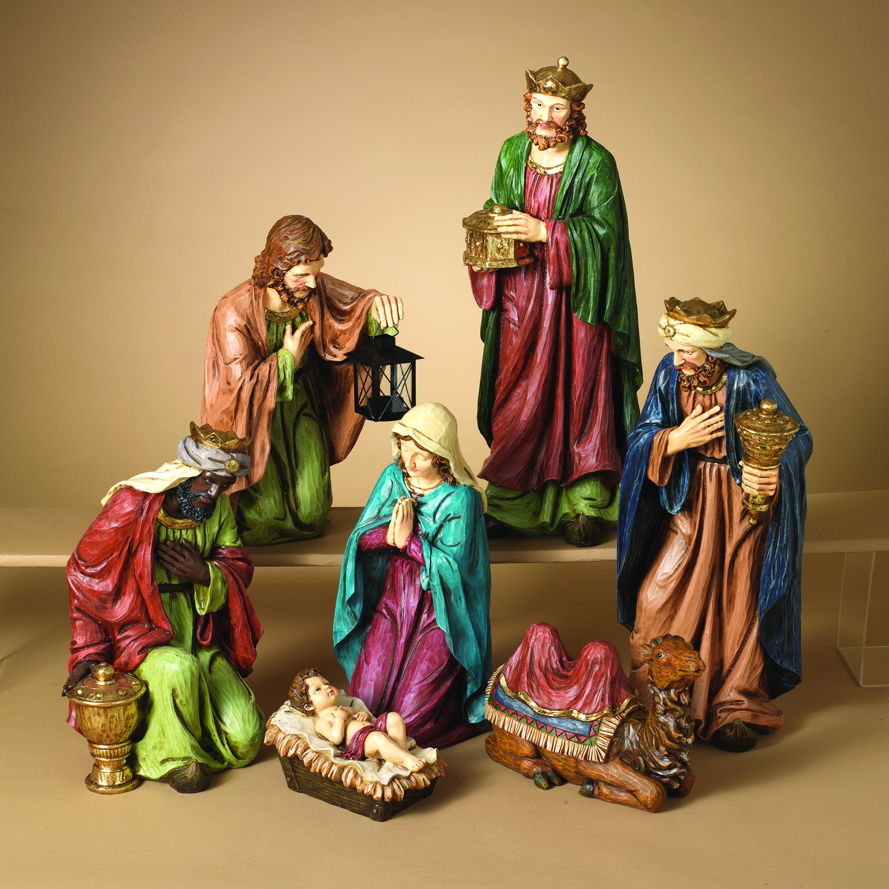 7pc Resin Nativity Set