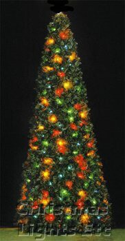 Product ID: 15375Description: 7' Full Round Rocky Mountain Pine Spiral Fantasy Tree, Multicolored Lamps