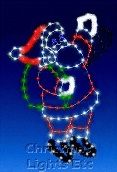 Product ID: 12662Description: 8' C7 Animated Waving Santa Silhouette