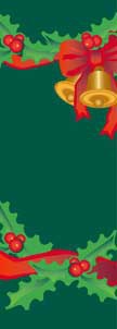 Bells and Holly Light Pole Banner 30" x 94"
