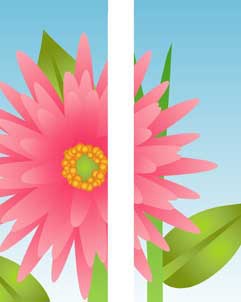 Big Pink Flower Light Pole Banner 30" x 94"