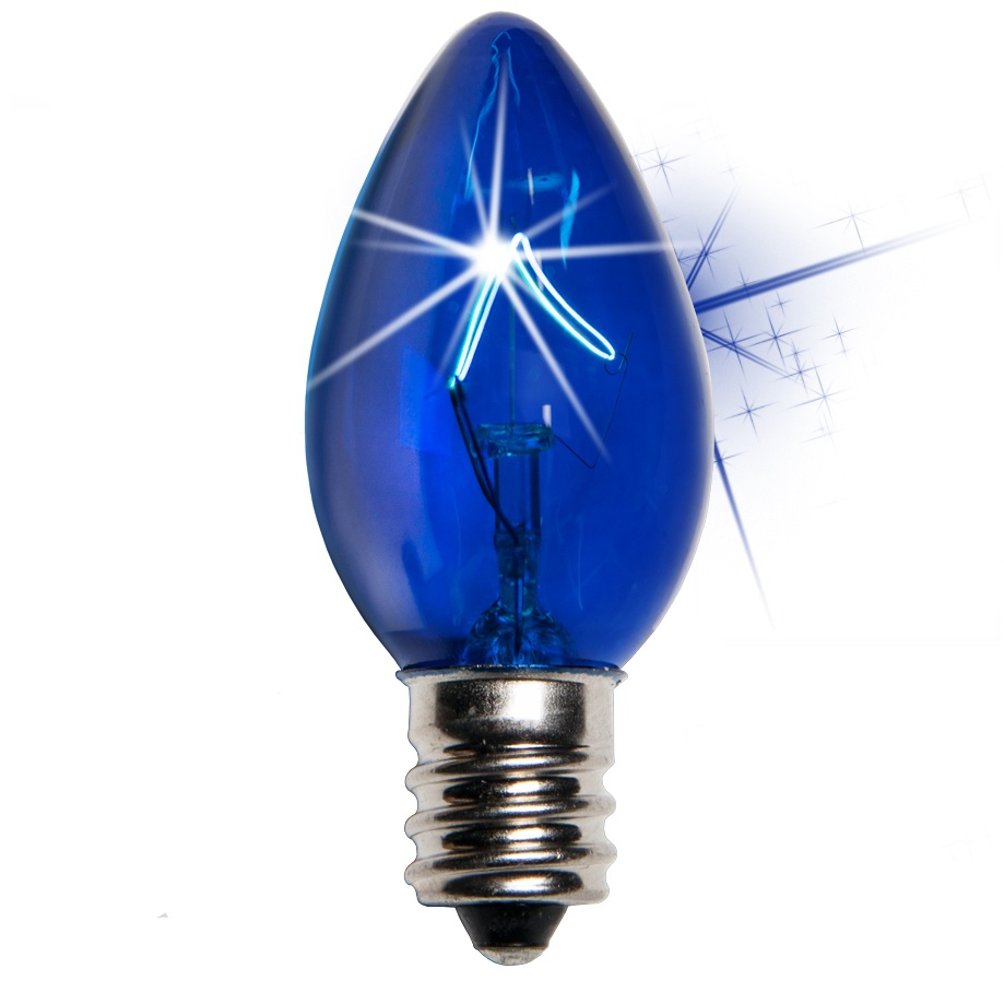 C7 Blue Twinkle Incandescent Bulb
