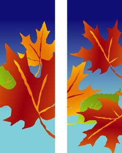 Fall Leaves Light Pole Banner 30" x 94"