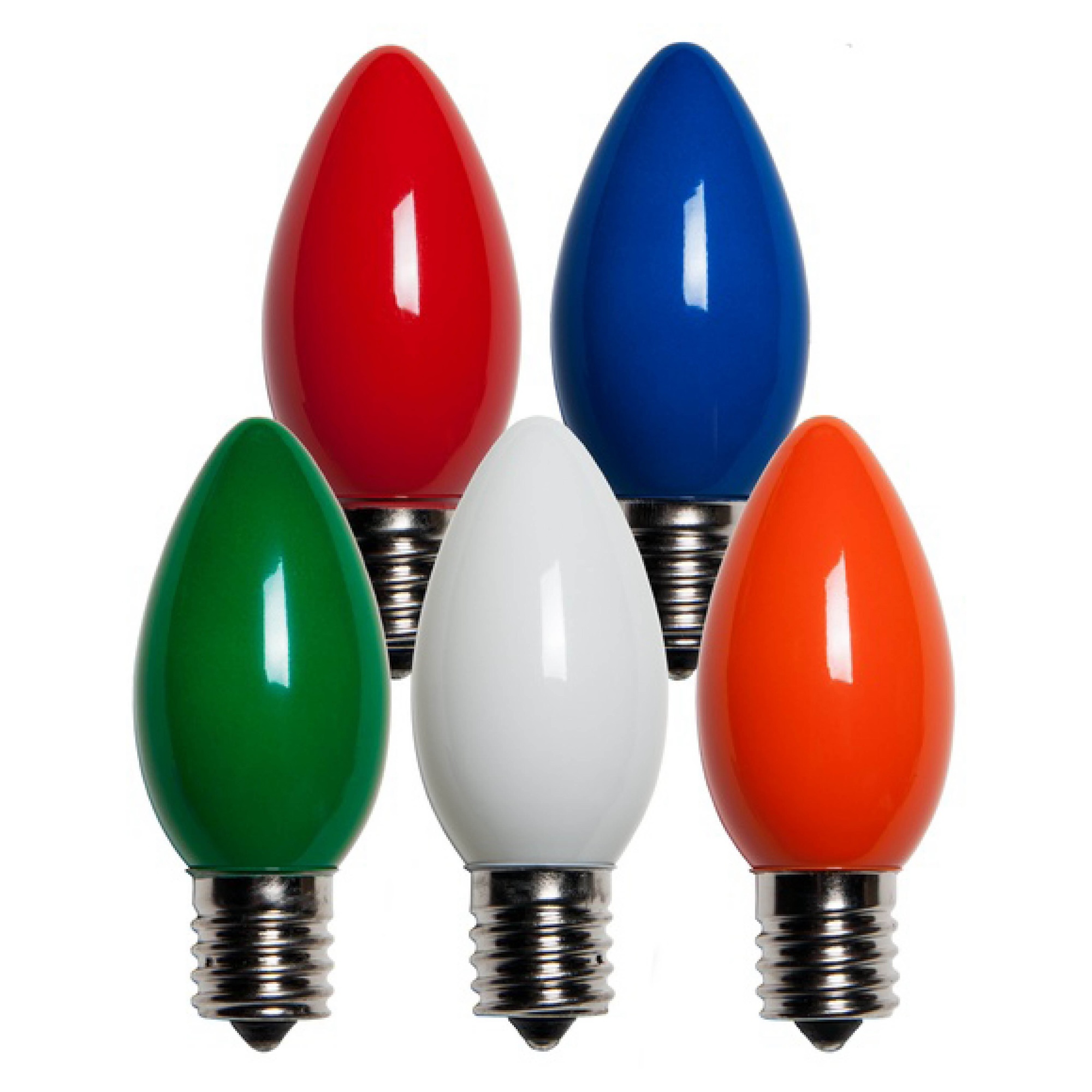 Multicolored Opaque Incandescent Bulbs