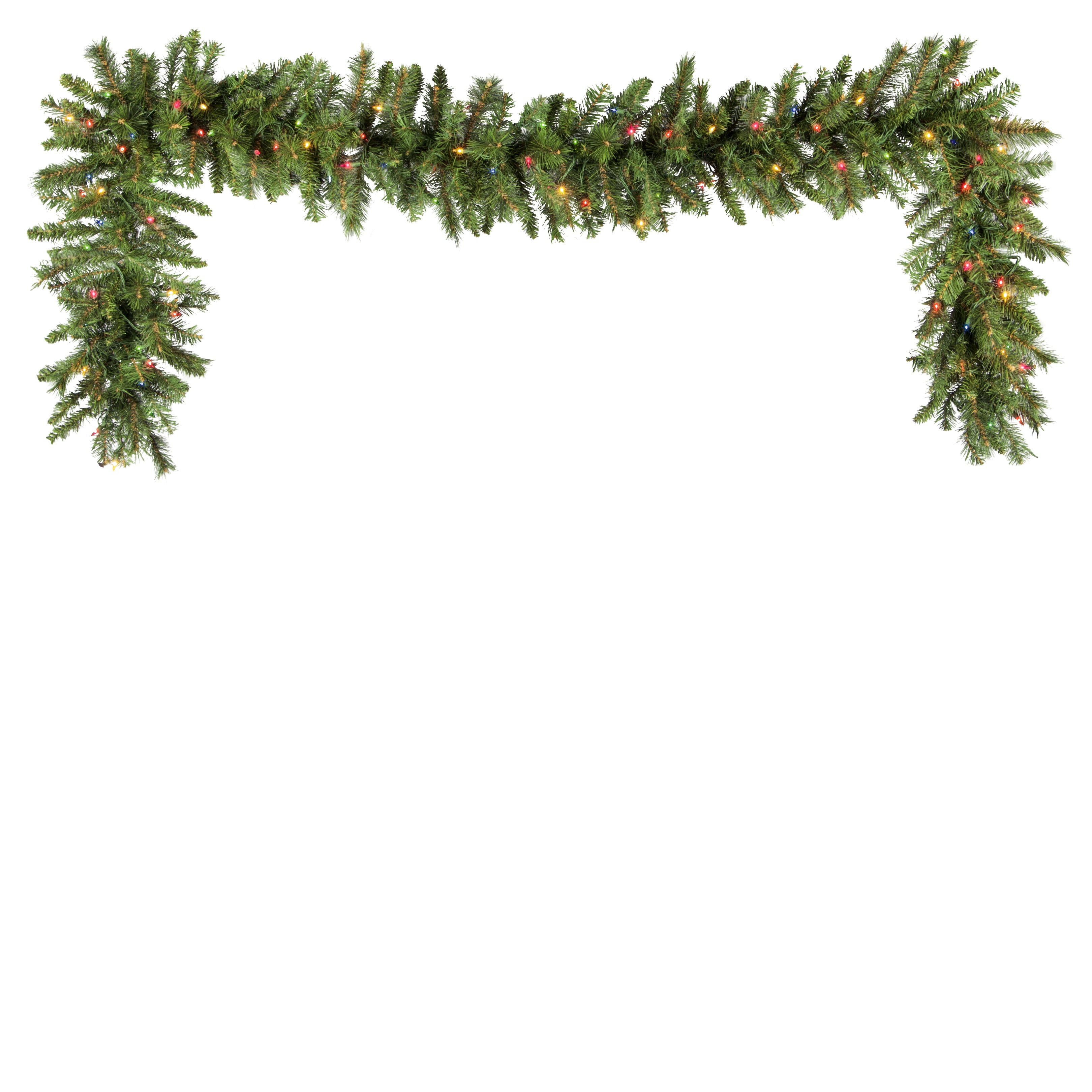 Lighted Christmas Garland - Brighton Fir Prelit Christmas Garland ...