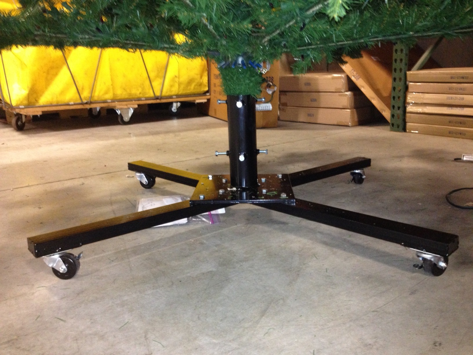 Rolling Black Christmas Tree Stand
