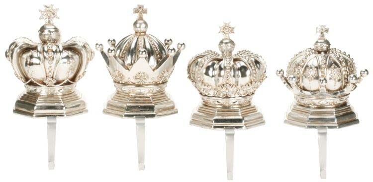 Silver crown stocking holders
