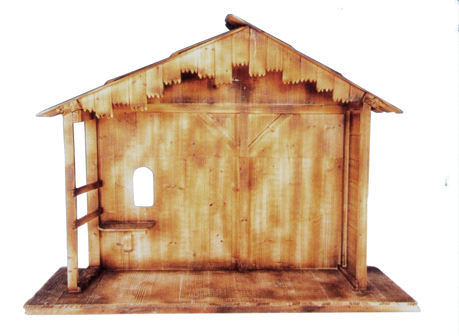 Wooden Christmas Nativity Stable