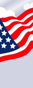 American Flag Light Pole Banner 17" x 38"
