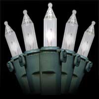 Product ID: 17535 Description: 100 Clear Mini Lights - 6 Spacing, Green Wire, Premium Grade