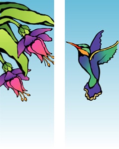 Hummingbird Light Pole Banner 30" x 84"