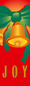 Joy Light Pole Banner with Bell 30" x 84"