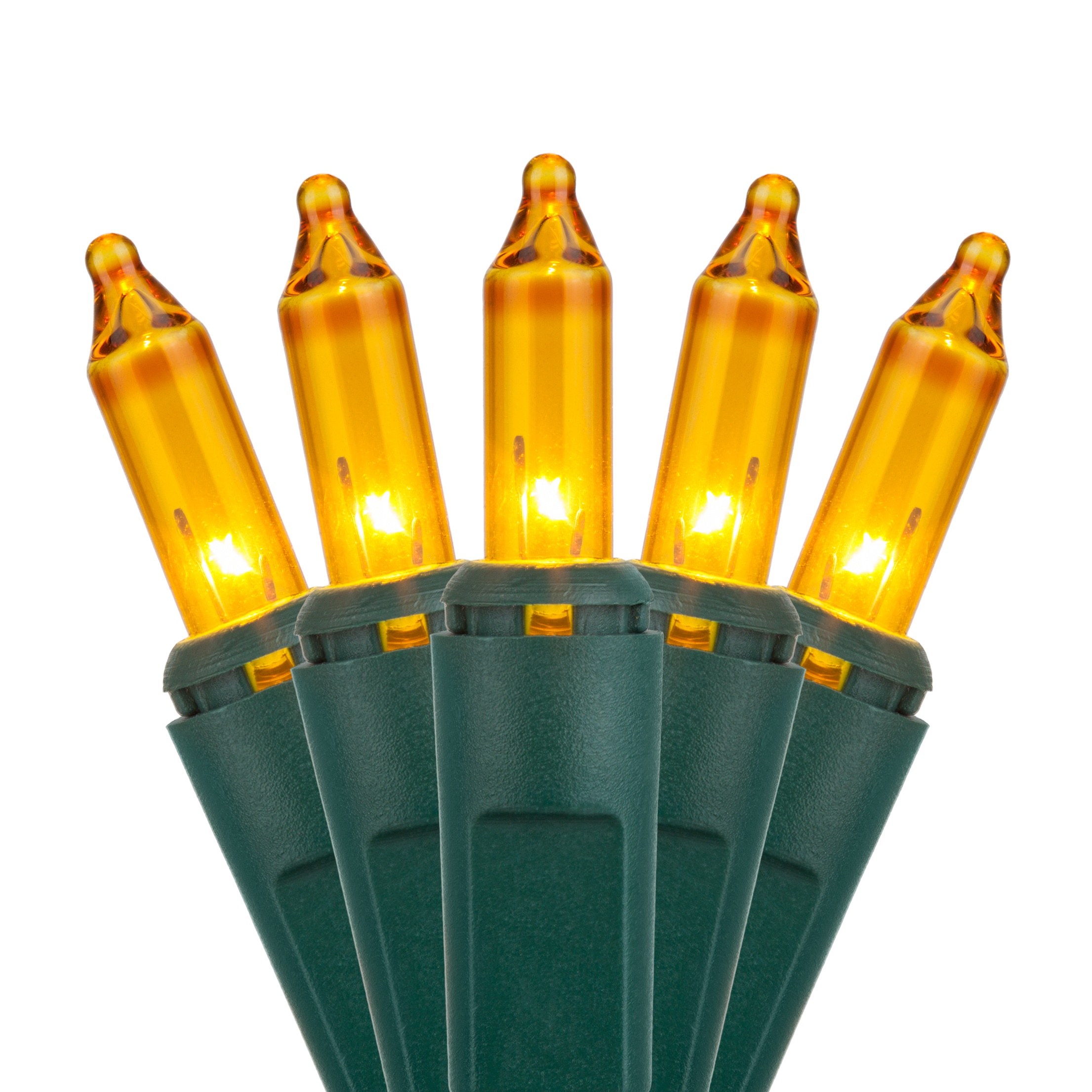 Christmas Lights 100 Yellow Christmas Tree Mini Lights, 6" Spacing