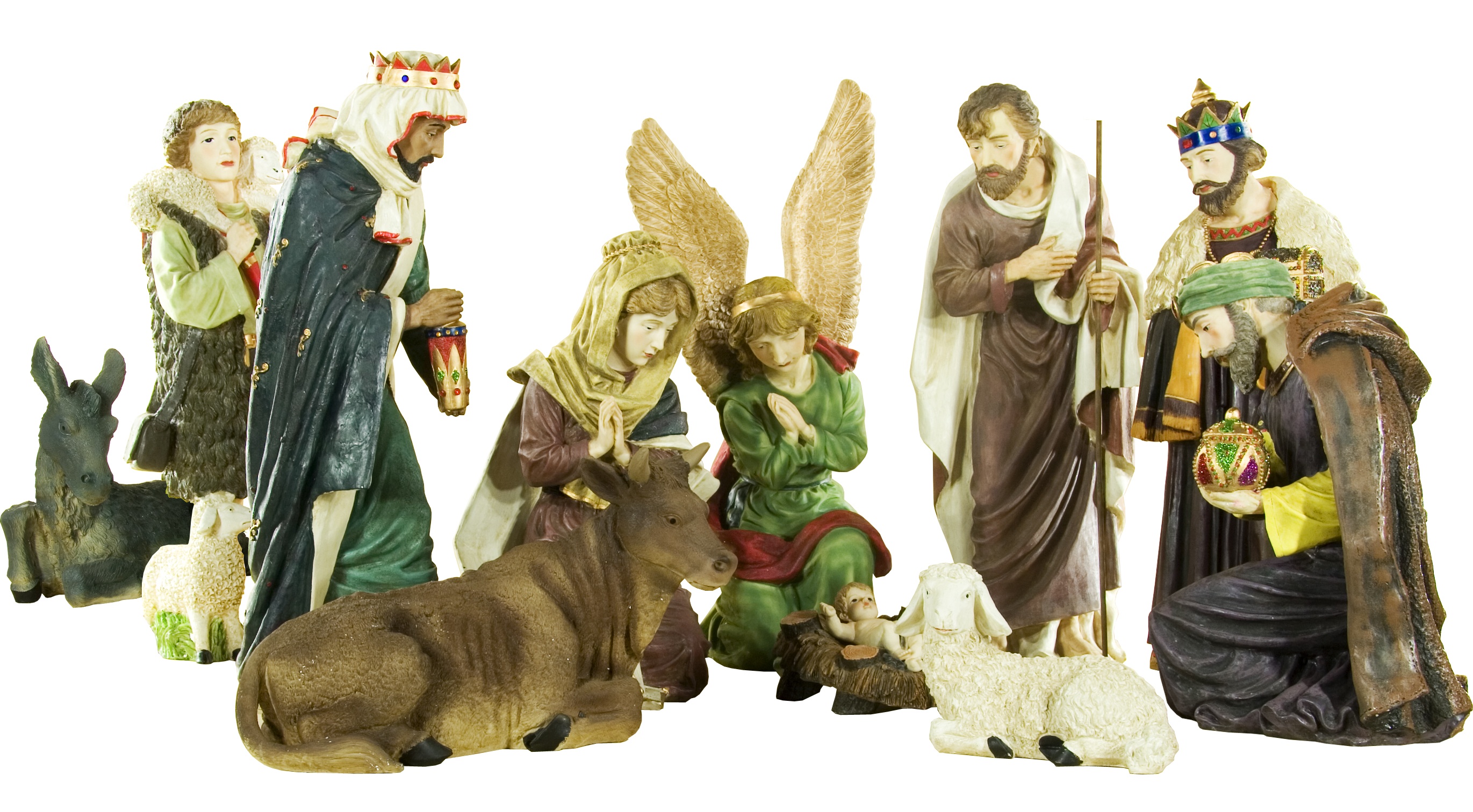 11 Piece Set Christmas Nativity Figures, 12 - 36