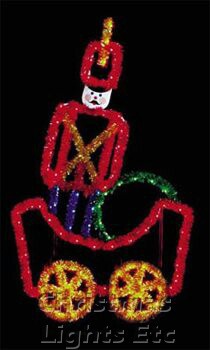 6.5' X 5' Fantasy Toy Soldier Car Building Front Amber Blue Clear Green and Red Lamps