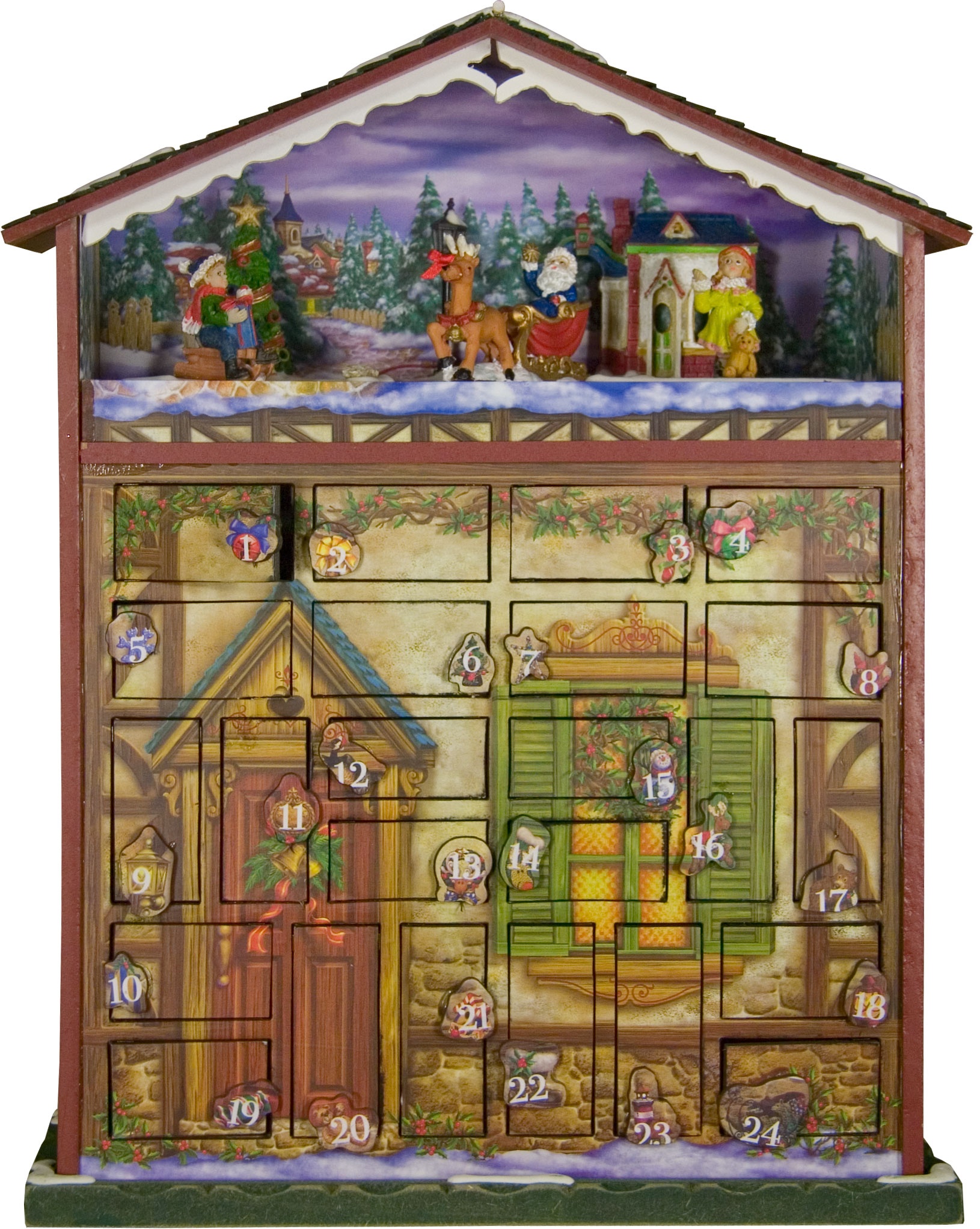 Battery Operated Musical 24 Days of Christmas Advent House
