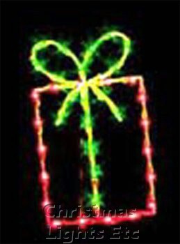3' X 1.5' Gift Package Purple and Green Lamps