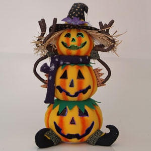 Fiber optic animated pumpkin decoration