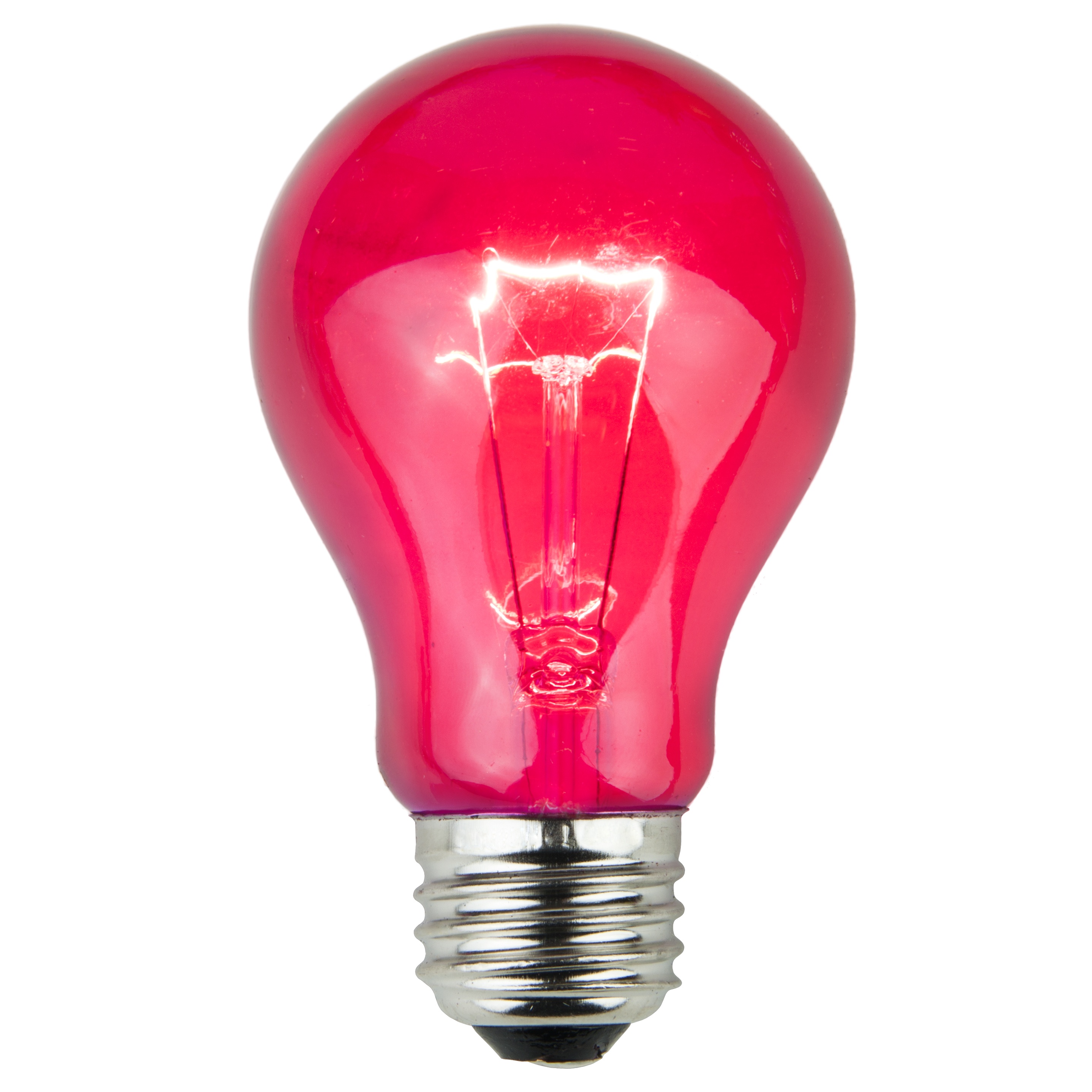 A19 Pink Transparent Incandescent Bulb