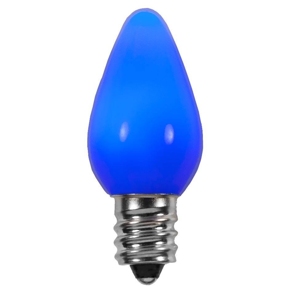 C7 blue LED bulbs