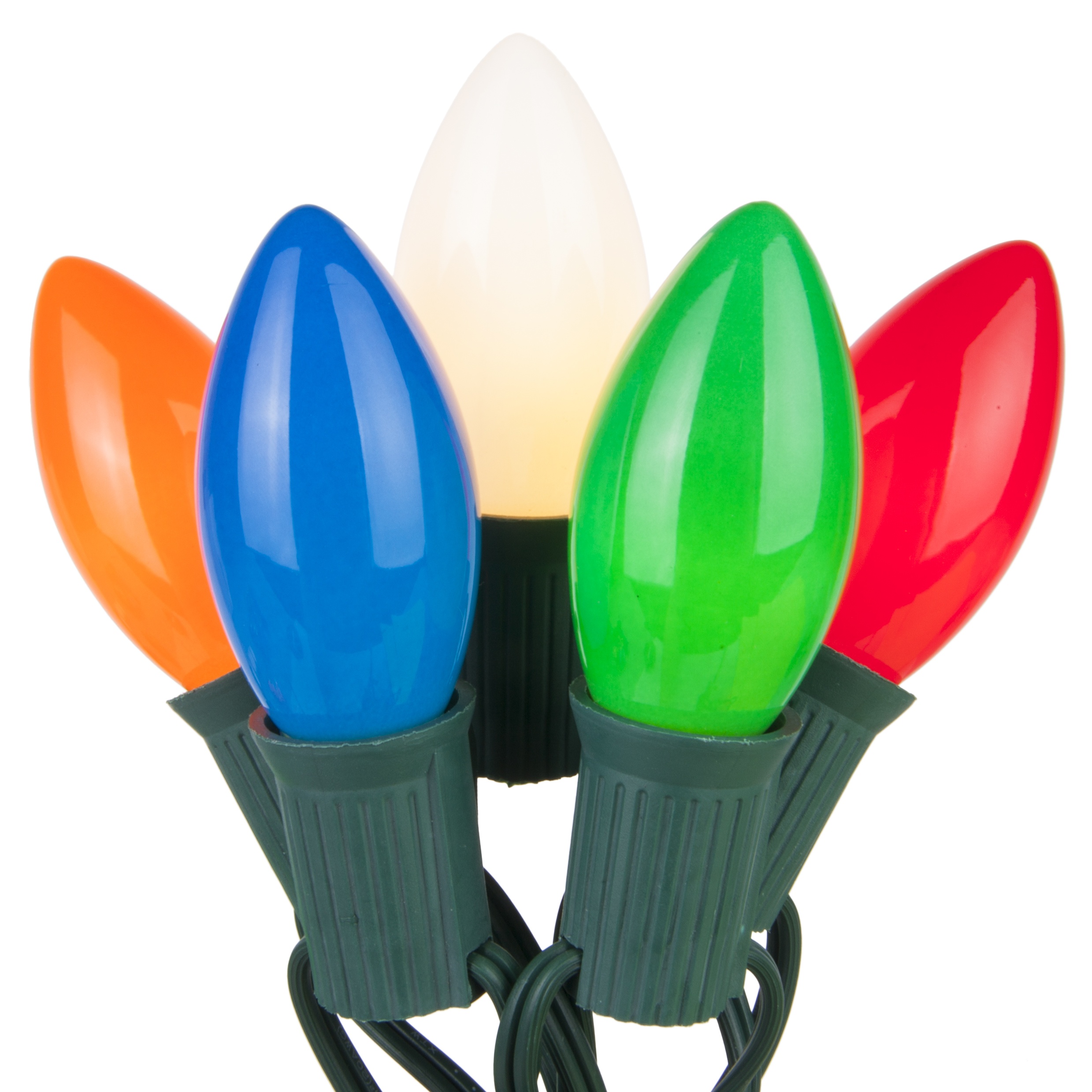 C9 Opaque Incandescent Multicolor Prelamped Light String
