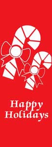 Candy Canes Light Pole Banner 30 x 84